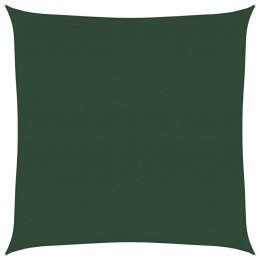 VidaXL Żagiel przeciwsłoneczny, 160 g/m², ciemnozielony, 6x6 m, HDPE