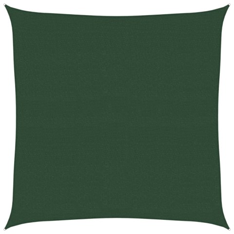 VidaXL Żagiel przeciwsłoneczny, 160 g/m², ciemnozielony, 6x6 m, HDPE