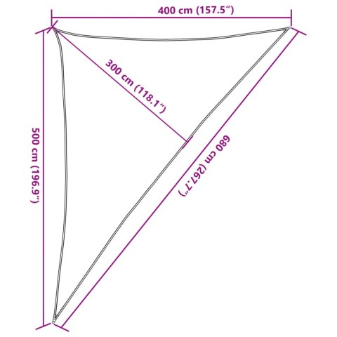 VidaXL Żagiel przeciwsłoneczny, 160 g/m², jasnoszary, 4x5x6,8 m, HDPE