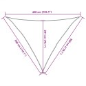 VidaXL Żagiel przeciwsłoneczny, 160 g/m², pomarańcz, 3x3x4,2 m, HDPE
