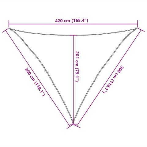VidaXL Żagiel przeciwsłoneczny, 160 g/m², pomarańcz, 3x3x4,2 m, HDPE