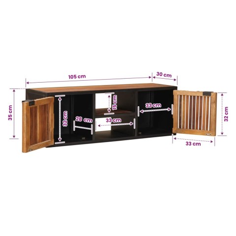 VidaXL Szafka pod telewizor z półką z przechowywaniem 105 x 30 x 35 cm