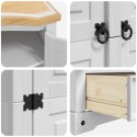 VidaXL Garderoba Corona Biały 101 x 52 x 170 cm Lite drewno sosnowe
