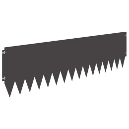 VidaXL Krawężnik do trawnika 10 szt. 103 x 30 cm Stal Czarny