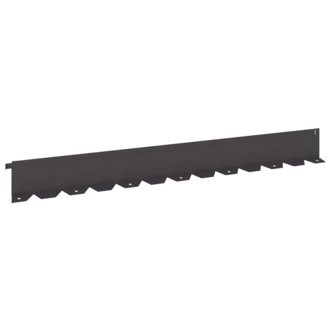VidaXL Krawężnik do trawnika 30 szt. 102 x 10 x 4 cm Stal Czarny