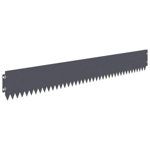 VidaXL Krawężnik do trawnika 30 szt. 103 x 15 cm Stal antracytowy