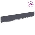VidaXL Krawężnik do trawnika 30 szt. 103 x 15 cm Stal antracytowy
