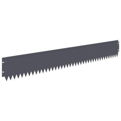 VidaXL Krawężnik do trawnika 30 szt. 103 x 15 cm Stal antracytowy