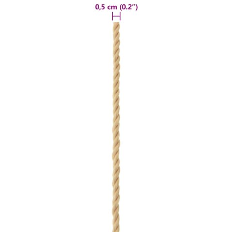VidaXL Lina do łodzi 0.5 mm 50 m naturalny