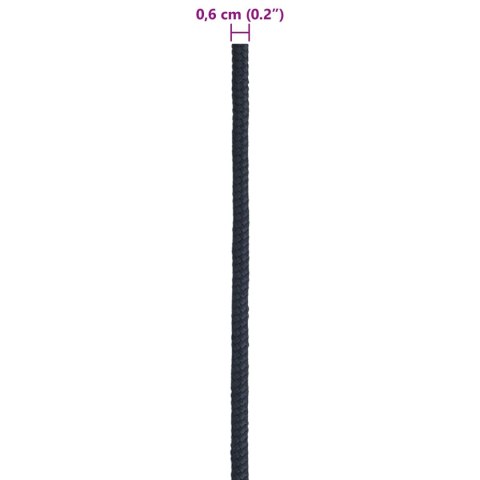 VidaXL Lina do łodzi 0.6 mm 25 m Niebieski królewski Poliester