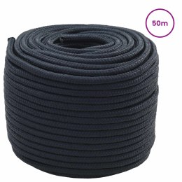 VidaXL Lina do łodzi 0.6 mm 50 m Niebieski królewski Poliester