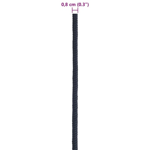 VidaXL Lina do łodzi 0.8 mm 100 m Niebieski królewski Poliester