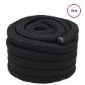 VidaXL Lina do łodzi 6 mm 5 m Czarny