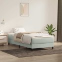 VidaXL Łóżko Box Spring bez materaca Jasnoszary 90x220 cm Aksamit