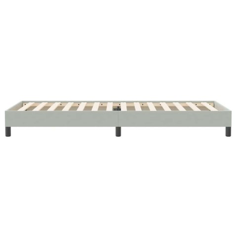 VidaXL Łóżko Box Spring bez materaca Jasnoszary 90x220 cm Aksamit