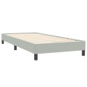 VidaXL Łóżko Box Spring bez materaca Jasnoszary 90x220 cm Aksamit