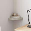 VidaXL Narożna półka ścienna, szarość betonu, 25x25x3,8 cm MDF