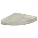 VidaXL Narożna półka ścienna, szarość betonu, 25x25x3,8 cm MDF