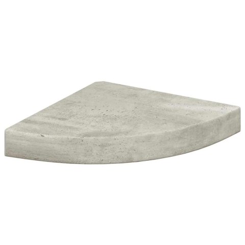VidaXL Narożna półka ścienna, szarość betonu, 25x25x3,8 cm MDF