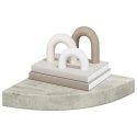 VidaXL Narożna półka ścienna, szarość betonu, 25x25x3,8 cm MDF