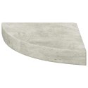 VidaXL Narożna półka ścienna, szarość betonu, 25x25x3,8 cm MDF