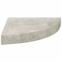 VidaXL Narożna półka ścienna, szarość betonu, 25x25x3,8 cm MDF