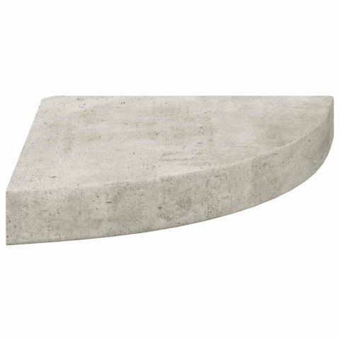 VidaXL Narożna półka ścienna, szarość betonu, 25x25x3,8 cm MDF
