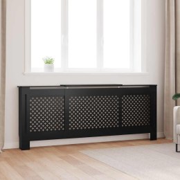 VidaXL Osłona na kaloryfer, MDF, czarna, 205 cm