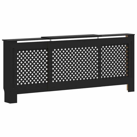 VidaXL Osłona na kaloryfer, MDF, czarna, 205 cm