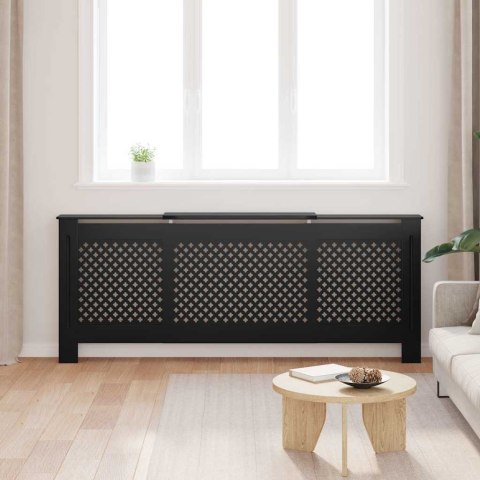 VidaXL Osłona na kaloryfer, MDF, czarna, 205 cm
