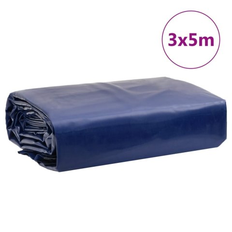 PLANDEKA PŁACHTA OKRYCIOWA OCHRONNA NIEBIESKA 3X5M 650G/M²