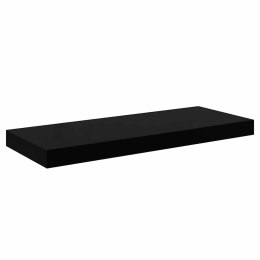 VidaXL Półka ścienna, wysoki połysk, czarna, 60x23,5x3,8 cm, MDF