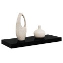 VidaXL Półka ścienna, wysoki połysk, czarna, 60x23,5x3,8 cm, MDF