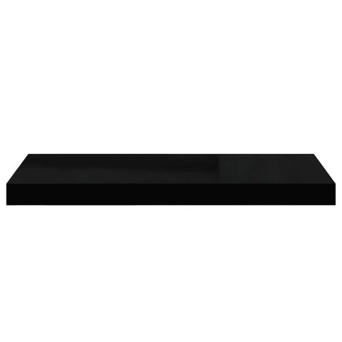 VidaXL Półka ścienna, wysoki połysk, czarna, 60x23,5x3,8 cm, MDF
