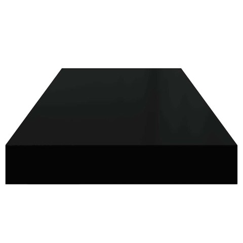 VidaXL Półka ścienna, wysoki połysk, czarna, 60x23,5x3,8 cm, MDF