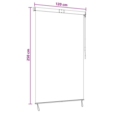 VidaXL Roleta Wielokolorowe 120 x 250 cm Materiał i Aluminium