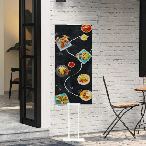 VidaXL Stoiska na targi 2 szt. Biały 30 x 23,5 x 210 cm Stal