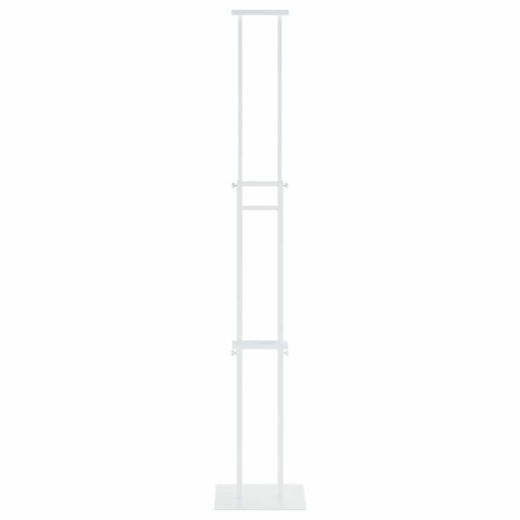 VidaXL Stoiska na targi 2 szt. Biały 30 x 23,5 x 210 cm Stal