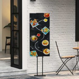 VidaXL Stoiska na targi 2 szt. Czarny 30 x 23,5 x 210 cm Stal