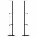 VidaXL Stoiska na targi 2 szt. Czarny 30 x 23,5 x 210 cm Stal
