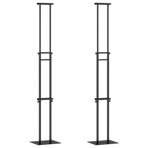 VidaXL Stoiska na targi 2 szt. Czarny 30 x 23,5 x 210 cm Stal