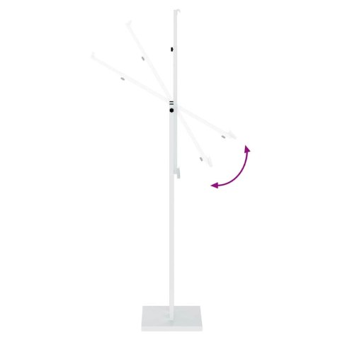 VidaXL Stoiska na targi Biały 26,5 x 26,5 x 150 cm Stal