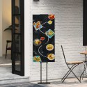 VidaXL Stoiska na targi Czarny 30 x 23,5 x 210 cm Stal