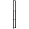 VidaXL Stoiska na targi Czarny 30 x 23,5 x 210 cm Stal