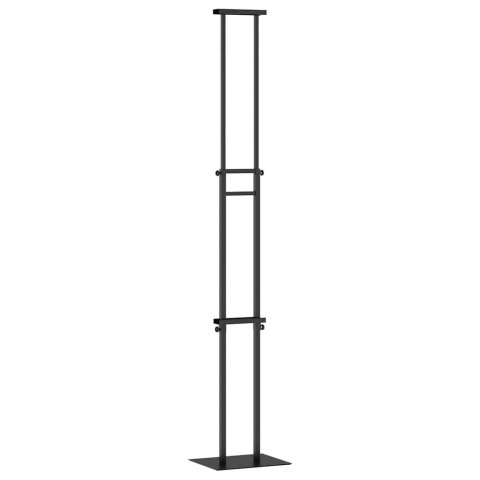 VidaXL Stoiska na targi Czarny 30 x 23,5 x 210 cm Stal