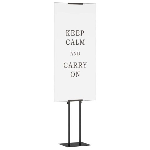 VidaXL Stoiska na targi Czarny 30 x 23,5 x 210 cm Stal