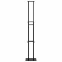 VidaXL Stoiska na targi Czarny 30 x 23,5 x 210 cm Stal