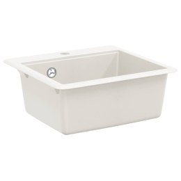 VidaXL Zlew Biały 470 x 440 mm Granit