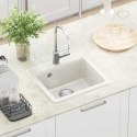 VidaXL Zlew Biały 470 x 440 mm Granit