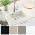 VidaXL Zlew Biały 470 x 440 mm Granit